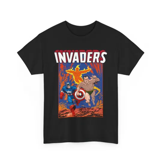 Invaders T-Shirt - John Byrne Art - Marvel Comics - Captain America, Namor