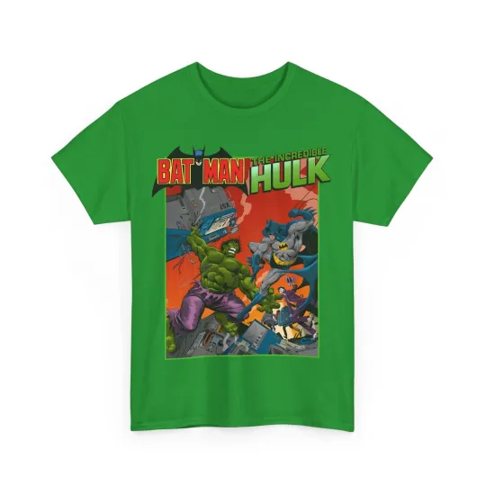 Discover Batman Vs Incredible Hulk T-Shirt - DC Comics & Marvel - Joker - 1970s Team-Up