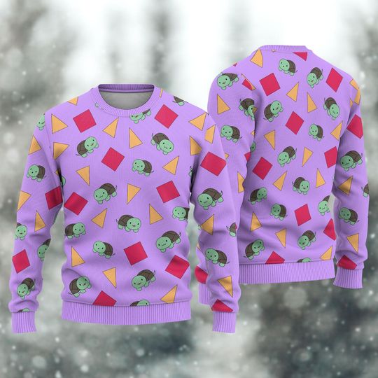 Discover Zoey Kpop Christmas Ugly Sweater, Zoey Turtle Pattern Women Sweatshirt