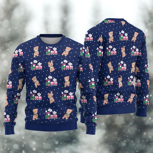 Discover Rumi Choo Choo Christmas Ugly Sweater, Rumi Bears Women Sweatshirt