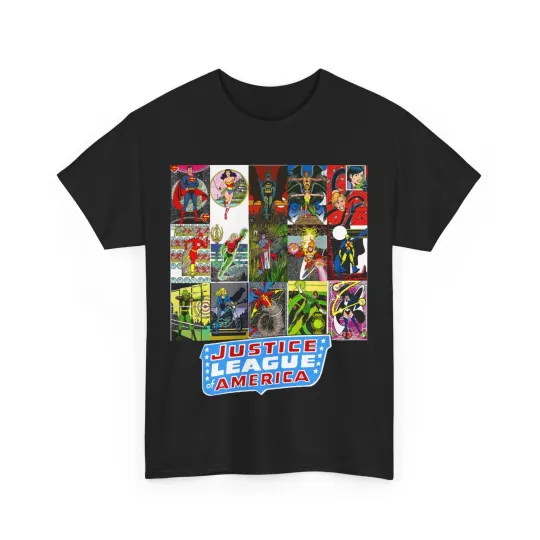 Discover JLA Postcard T-Shirt - George Perez Art - Zatanna, Green Lantern, Flash, Batman