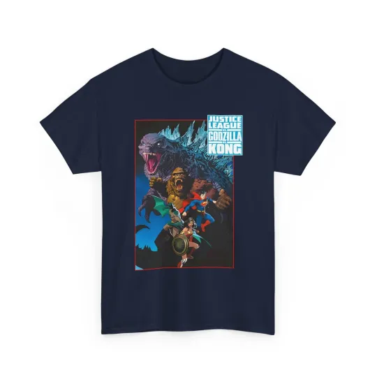 Justice League Vs god zilla Vs Kong T-Shirt - Dan Mora Art - Superman - DC Comics