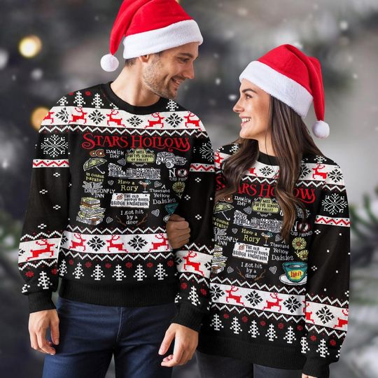 Discover Star Hollow Christmas Knit Sweater, Gilmore Girls Holiday Sweater Men Women