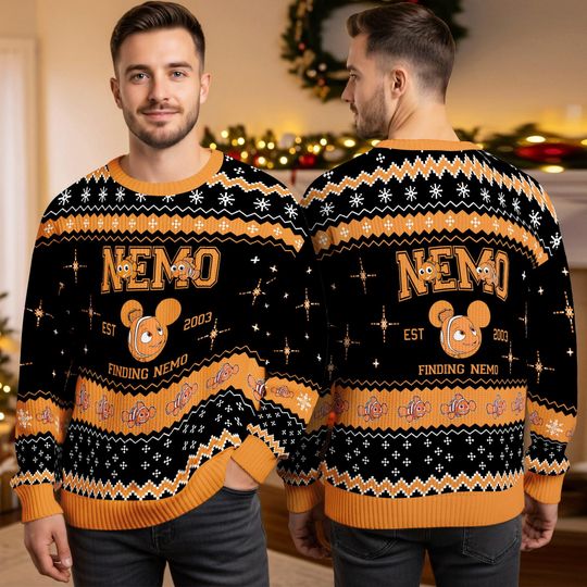 Finding Nemo Ugly Christmas Sweater, Nemo 3D All Over Print Sweater