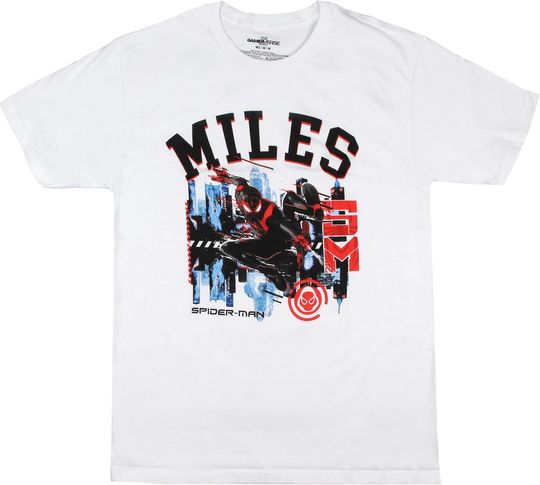 Marvel Comics Men's Miles Morales Spider-Man Gamerverse Graphic Print T-Shirt