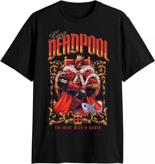 Marvel Deadpool Shirt Mens Merc With A Mouth King Tee