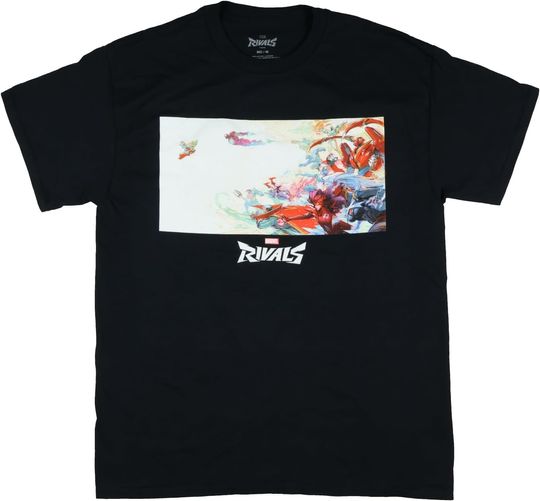 Discover Marvel Rivals T-Shirt Men's Heroes Assemble Battle Ready Adult Short Sleeve Tee