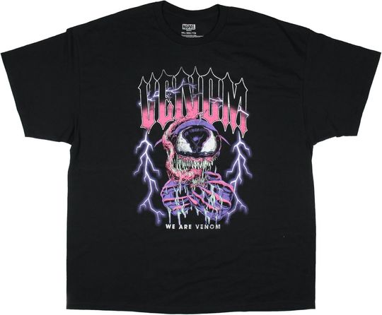 Discover Marvel Men's Venom Anti-Hero Symbiot We Are Venom Razor Teeth Adult Short Sleeve T-Shirt