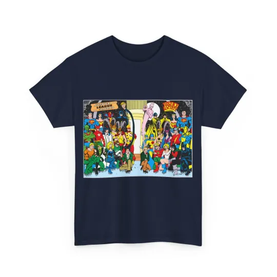 Discover JLA & JSA T-Shirt - George Perez Art - Justice League, Society Team-up - Batman