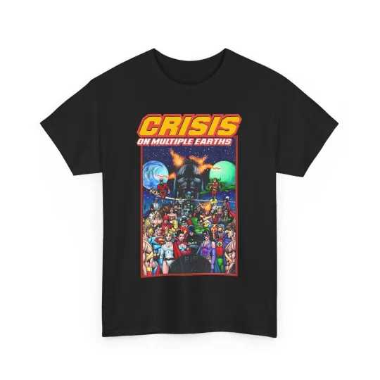 Discover Crisis on Multiple Earths T-Shirt - George Perez DC Art - JSA & JLA Team-Postal Service