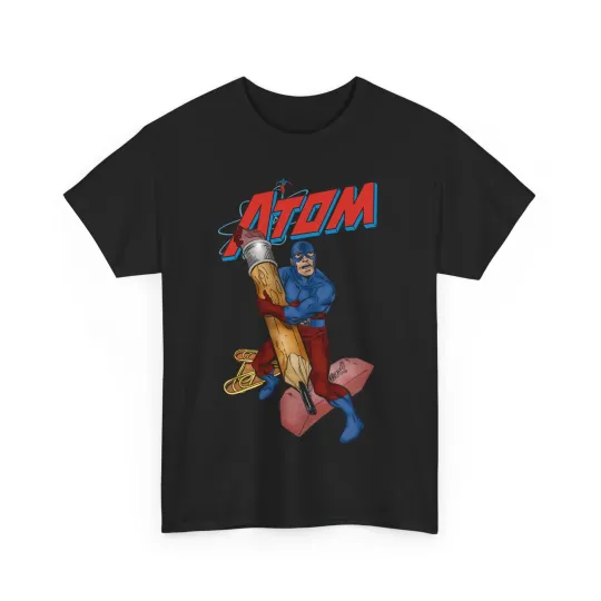 Discover Atom T-Shirt - John Byrne Art - Ray Palmer - DC Comics - JLA Member