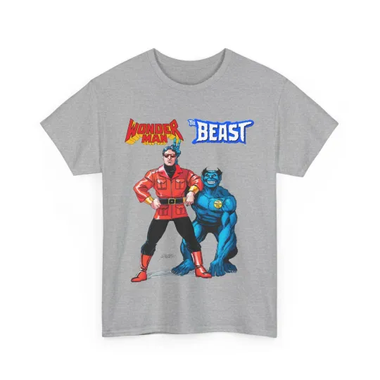 Wonder Man & Beast T-Shirt - George Perez Art - Avengers, X-Men - Marvel Comics