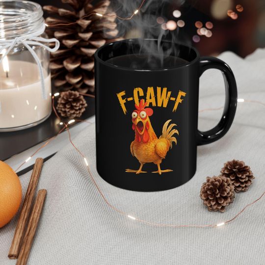 Discover Funny Mug F-Caw-F Chicken Coffee Mug Inappropriate Rooster Humor Cup Gag Gift for Him Her Chicken Lover Farm Animal Hilarious Coffee Gift