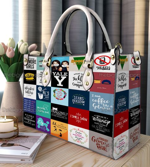 Gilmore Girls Personalized Leather Handbag, Vintage Crossbody Bag, Top Handle Leather Bag