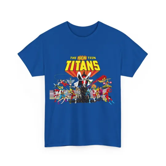 New Teen Titans T-Shirt - George Perez Art - Nightwing, Starfire, Cyborg, Speedy