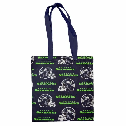 Discover Seattle Seahawks Football Sports Team Cotton Canvas Tote Bag / Hand Bag
