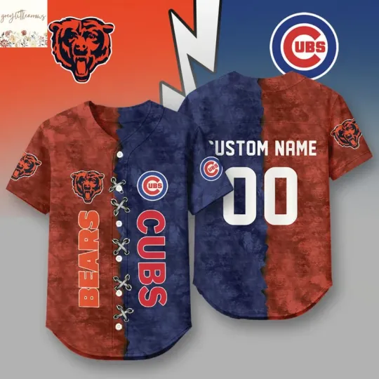 Discover Personalized Bears x Cubs Baseball Jersey
