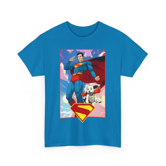 Discover Superman & Krypto T-Shirt - DC Comics - New James Gunn Movie 2025 - Dan Mora Art