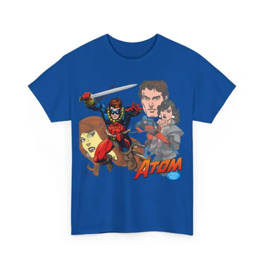 Discover Atom T-Shirt - Gil Kane Art - DC Comics - Ray Palmer - JLA Member - Sword