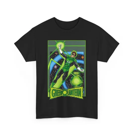 Discover Green Lantern T-Shirt - George Perez JLA Postcard Art - DC Comics - Hal Jordan