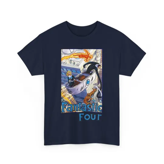 Discover Fantastic Four T-Shirt - John Byrne Art - Baxter Building, Fantasticar - Marvel
