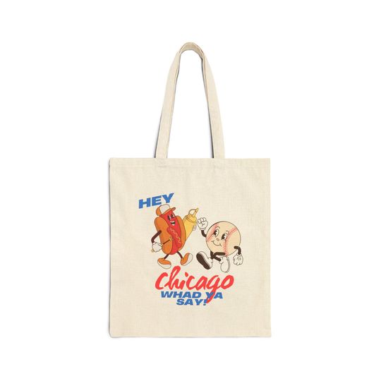 Chicago Hot Dog Graphic Tote Bag