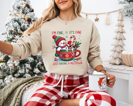 Discover Funny Christmas Shirt, Cute Snowman Sweatshirt, Candy Cane Xmas Club Hoodie, Snowman Hot Cocoa, Sarcastic Merry Christmas T-shirt