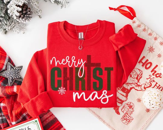 Discover Merry Christmas Sweatshirt, Christmas Jesus Sweatshirt, Jesus Christmas Sweatshirt, Religion Sweatshirt, Gift For Christian,Christmas Hoodie