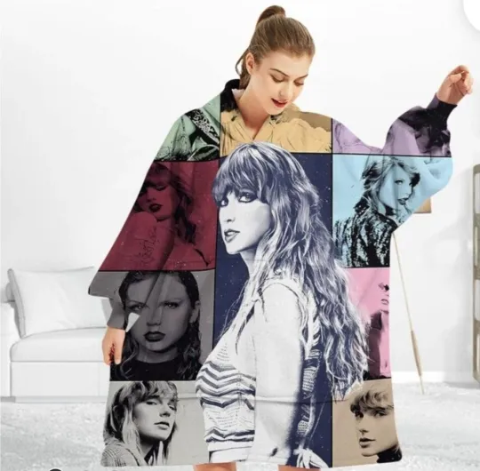 Discover Taylorr Swifts Snuddie Snoddie Oversized Blanket Hoodie Fleece Blanket