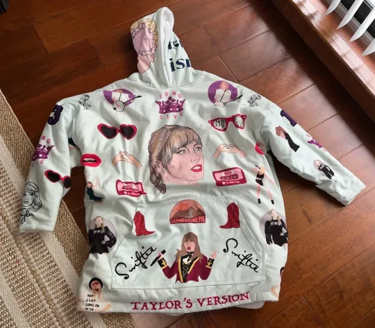 Discover Taylorr Swifts oversized Soft Blanket Hoodie One Size