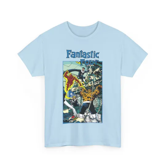 Fantastic Four T-Shirt - George Perez Art - Invisible Woman, Human Torch, Thing