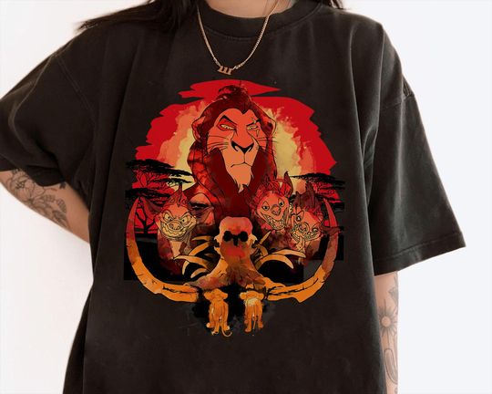 Discover Disney Lion King Scar Watch Simba Nala Dark Watercolor Shirt, Disney Villains Shirt, Disneyland Family Vacation Shirt, Walt Disney World Tee