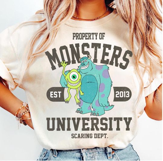 Discover Disney Pixar Property Of Monsters University Est 2013 Shirt, Disney Mike Wazowski James P. Sullivan Shirt, Disneyland Family Matching Shirt