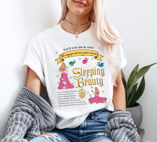 Discover Vintage Disney Sleeping Beauty Aurora Shirt, Disney Princess Aurora You'll Love Me At Once, Disneyland Trip Family Outfits, Disneyland Shirt