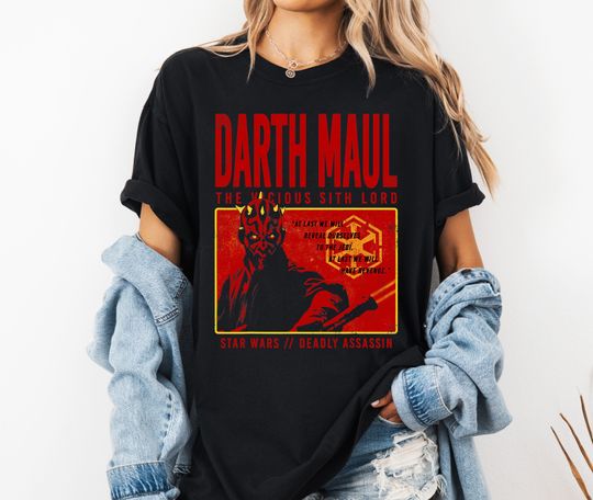 Star Wars Halloween Darth Maul The Vicious Sith Lord T-Shirt, Galaxy's Edge T-shirt, Star Wars Deadly Assassin Tee, Magic Kingdom Outfits