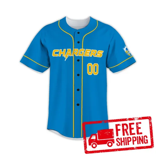 Discover Custom Personalized, Chargerss Football AOP Baseball Jersey