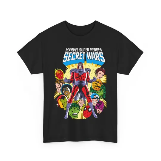 Discover Secret Wars T-Shirt - Magneto, Hulk, Iron Man, Spider-Man - Marvel Comics
