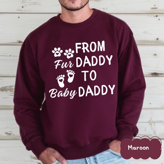 Discover Pregnant Dad Sweatshirt Gift for Expecting Father Baby Announcement Pregnancy Reveal