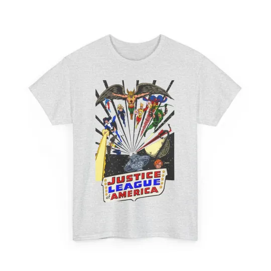 JLA Satellite T-Shirt - George Perez Art - DC Comics - Justice League - Hawkman