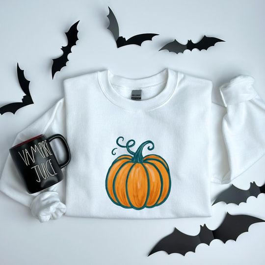 Discover Gildan Pumpkin Shirt, Womens Halloween Shirt, Pumpkin Patch Sweatshirt