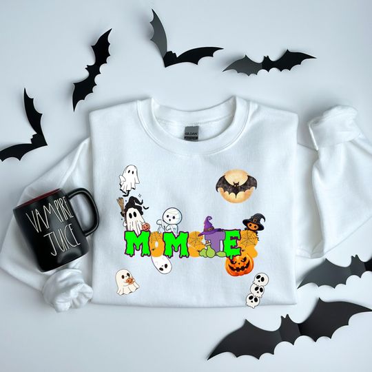 Discover Funny Momster Halloween Sweatshirt: Spooky Mom Sweatshirt