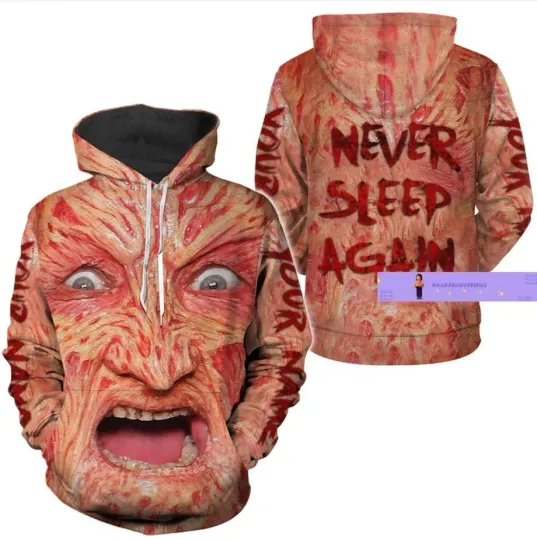 Freddy Krueger Nightmare On Elm Street 3D HOODIE ALL OVER PRINT