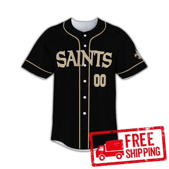 Discover Custom Personalized, Saintss Football AOP Baseball Jersey
