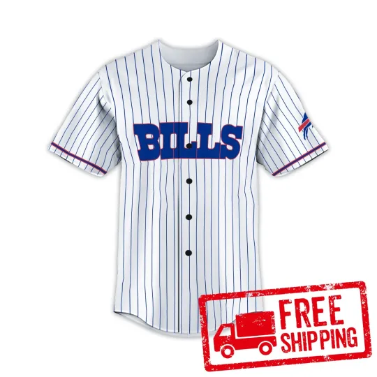 Discover Custom Personalized, Billss Football AOP Baseball Jersey