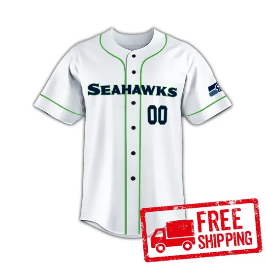 Discover Custom Personalized, Seahawkss Football AOP Baseball Jersey