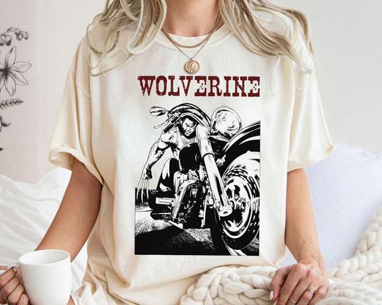 Discover Marvel X-Men Wolverine Young Biker Logan Motorcycle T-Shirt, Disneyland Trip Family Outfits, Disneyland Family Party Gift 2025, Marvel Shirt