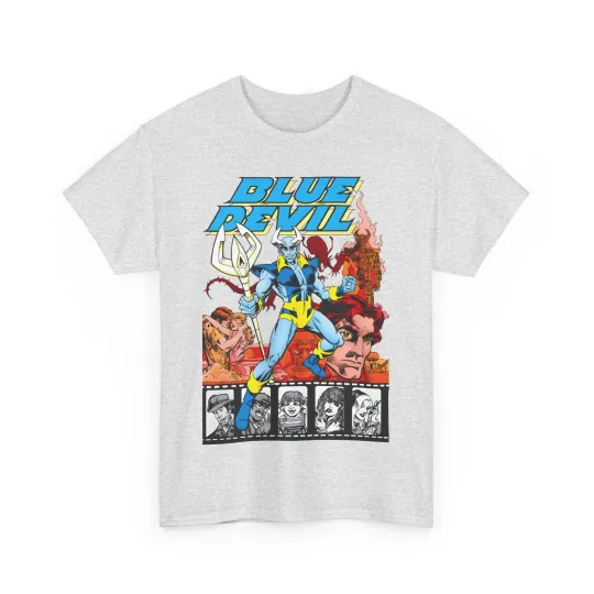 Discover Blue Devil T-Shirt - DC Comics 1984 - Paris Cullins - Dan Cassidy - Retro Hero