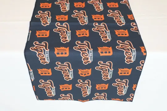 Discover Detroit Tigers Table Runner Sports Baseball Team Party Table Decor