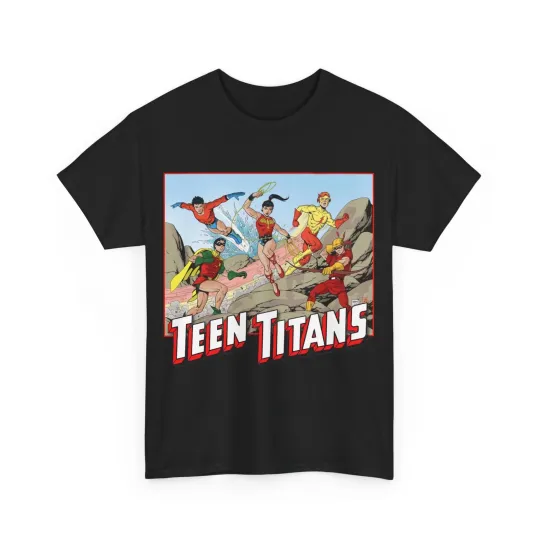 Discover Teen Titans T-Shirt - Tom Grummett Art - Robin, Wonder Girl, Speedy - DC Comics