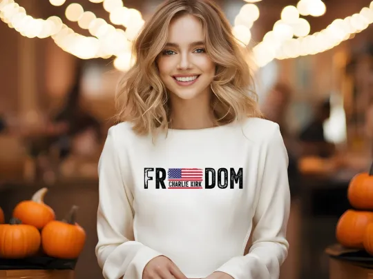 Freedom Sweatshirt Patriotic Conservative USA American Flag Unisex Gift